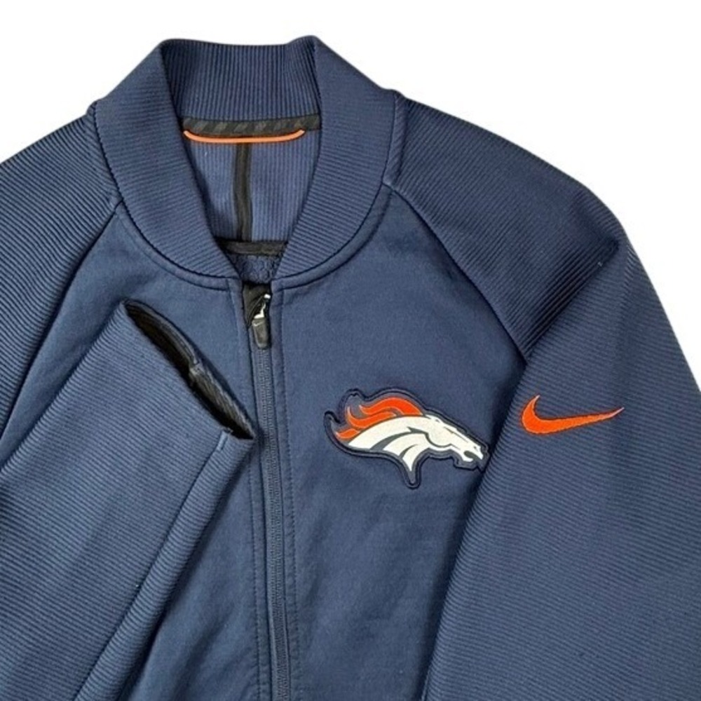 Nike NFL Denver Broncos Dri-FIT Full Zip On-Field Jacket Navy Blue Mens M
